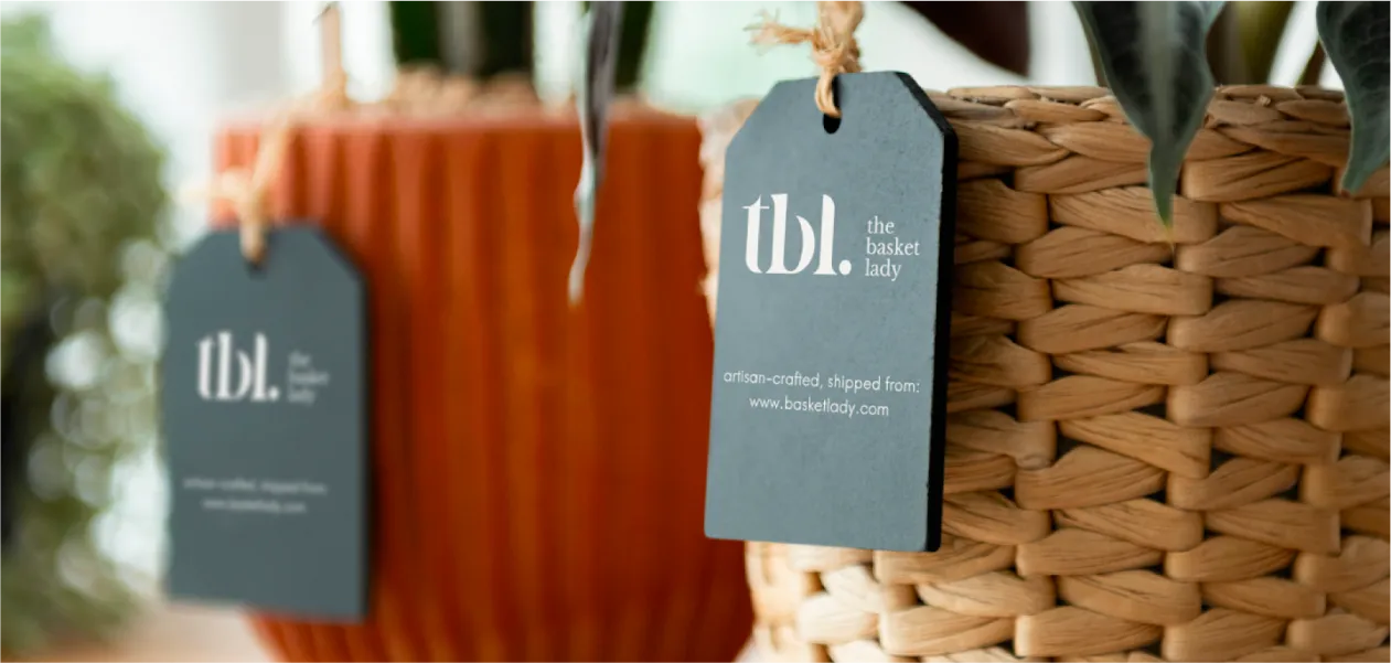 Mockup of logo on a tag